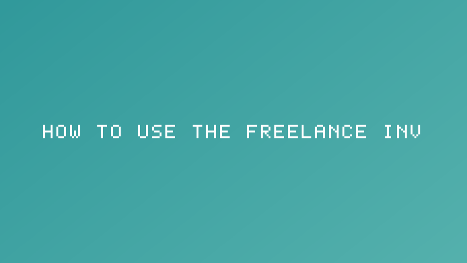 How to use the freelance invoice template