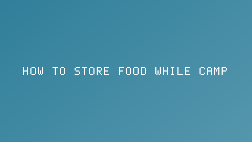How to Store Food While Camping